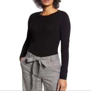 Tommy Hilfiger Cable Crewneck Cotton Sweater